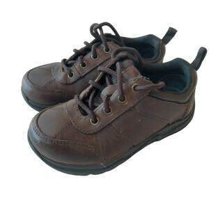 Timberland Boys Sz 8 Brown Park Street Earthkeeper Lace Up Leather Oxford Shoes